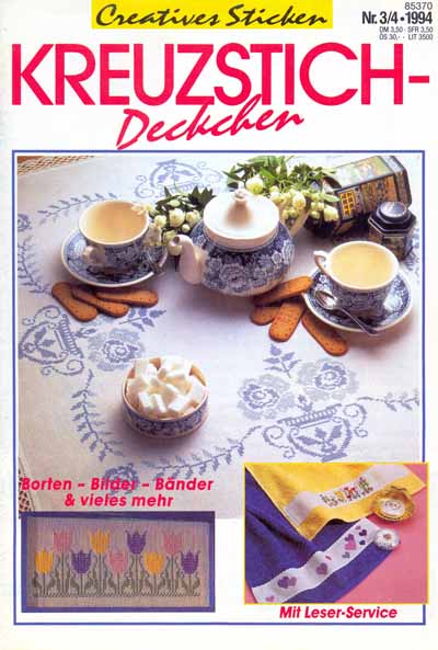 Kreuzstich-Deckchen Creatives Sticken Nr. 3/4 1994